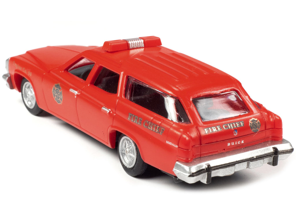 1974 Buick Estate Station Wagon Red "Fire Chief" 1/87 (HO) Scale Model by Classic Metal Works-1