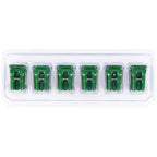 Set of 6 Green Garbage Trash Bin Containers Replica 1/34 Models by First Gear-1
