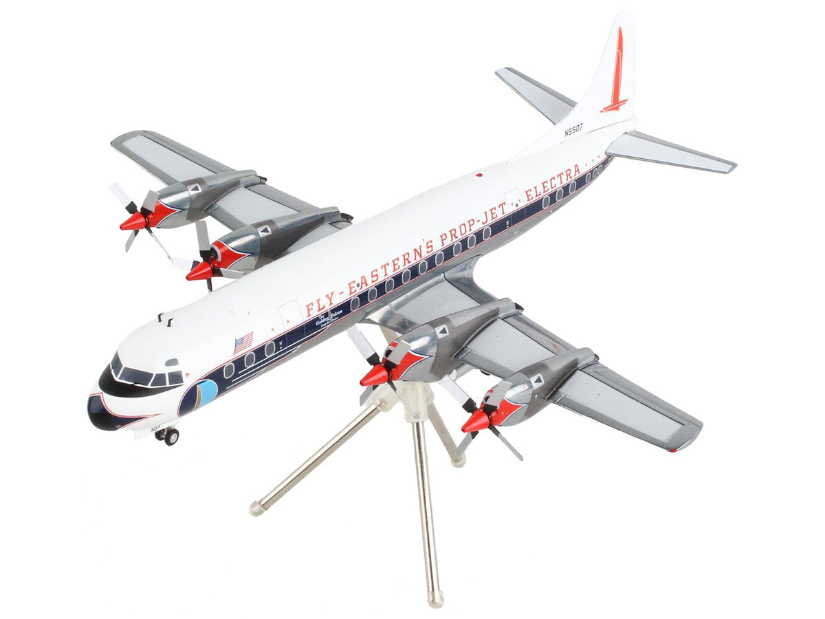 Lockheed L-188 Electra Commercial Aircraft "Eastern Air Lines" White with Blue Stripes "Gemini 200" Series 1/200 Diecast Model Airplane by GeminiJets-2