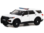 2022 Ford Police Interceptor Utility White with Light Bar "Hot Pursuit" "Hobby Exclusive" Series 1/64 Diecast Model Car by Greenlight