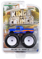 1996 Ford F-250 Monster Truck "Bigfoot #7" Metallic Blue with Stripes "Kings of Crunch" Series 5 1/64 Diecast Model Car by Greenlight