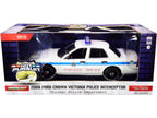 2008 Ford Crown Victoria Police Interceptor "CAPS" White with Blue Stripes "Chicago Police Department" "Hot Pursuit" Series 1/24 Diecast Model Car by Greenlight-2