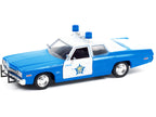 1974 Dodge Monaco Blue and White CPD "Chicago Police Department" (Illinois) "Hot Pursuit" Series 1/24 Diecast Model Car by Greenlight-1