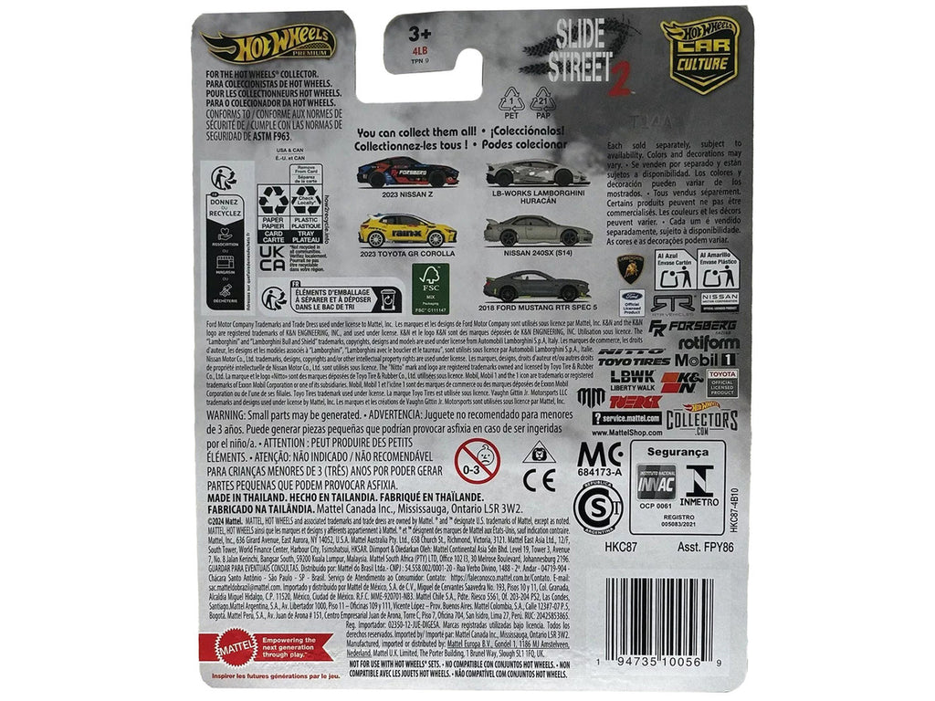 2023 Toyota GR Corolla "Rain X" Yellow "Slide Street 2" Series Diecast Model Car by Hot Wheels-1