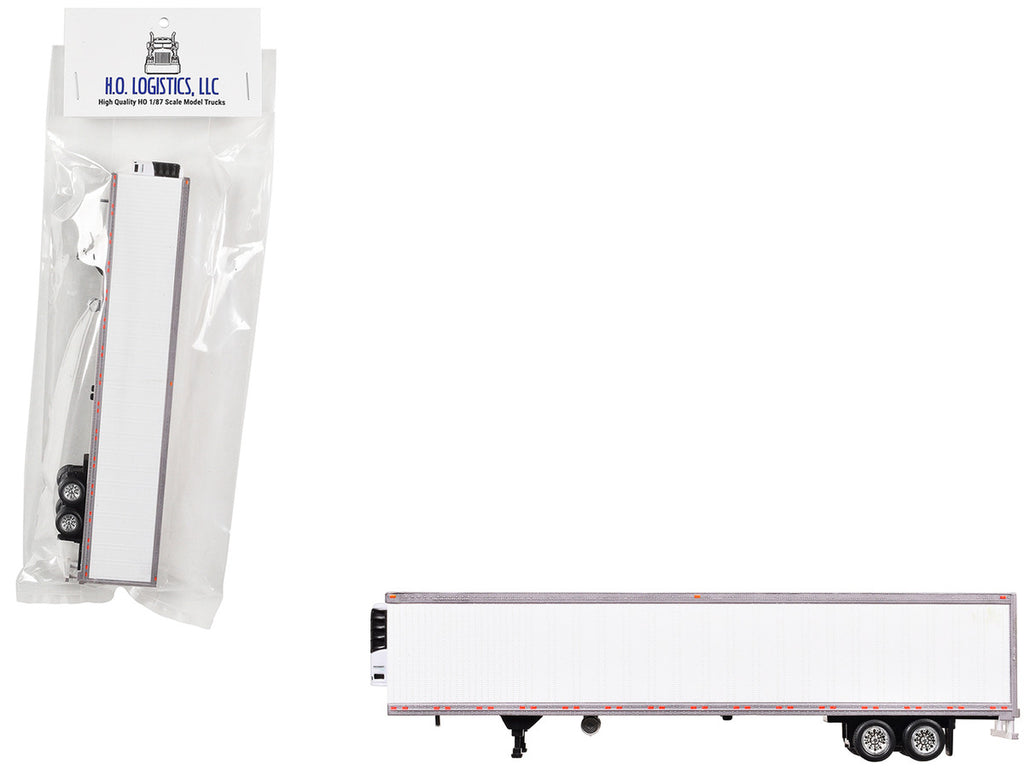 Box Dry Goods Trailer White 1/87 (HO) Scale Plastic Model by HO Logistics-0
