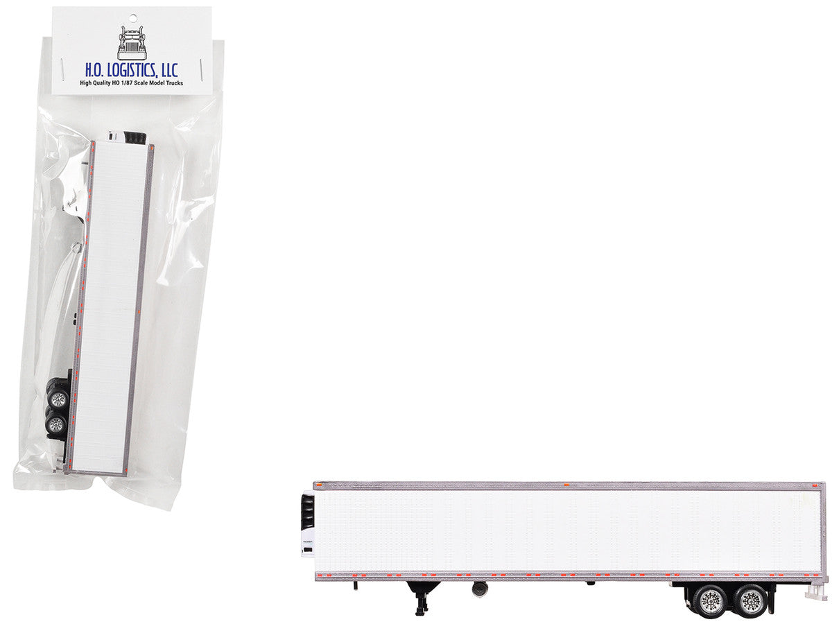 Box Dry Goods Trailer White 1/87 (HO) Scale Plastic Model by HO Logistics-0