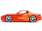 Orange Julius' Mazda RX-7 Orange Metallic with Graphics "Fast & Furious" Series 1/32 Diecast Model Car by Jada-1