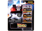 "Back to the Future" Time Machine 3 piece Set "Nano Hollywood Rides" Diecast Model Cars by Jada-2
