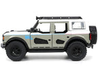 2021 Ford Bronco Gray and White with Matt Black Hood with Roof Rack "M2 Motoring" "Just Trucks" Series 1/24 Diecast Model Car by Jada-2