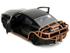 2006 Dodge Charger Matt Black with Outer Cage "Fast & Furious" Series 1/32 Diecast Model Car by Jada-3