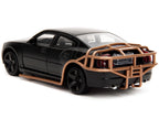 2006 Dodge Charger Matt Black with Outer Cage "Fast & Furious" Series 1/32 Diecast Model Car by Jada-4