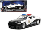 2006 Dodge Charger Police Black and White "Policia Civil" "Fast & Furious" Series 1/24 Diecast Model Car by Jada-0