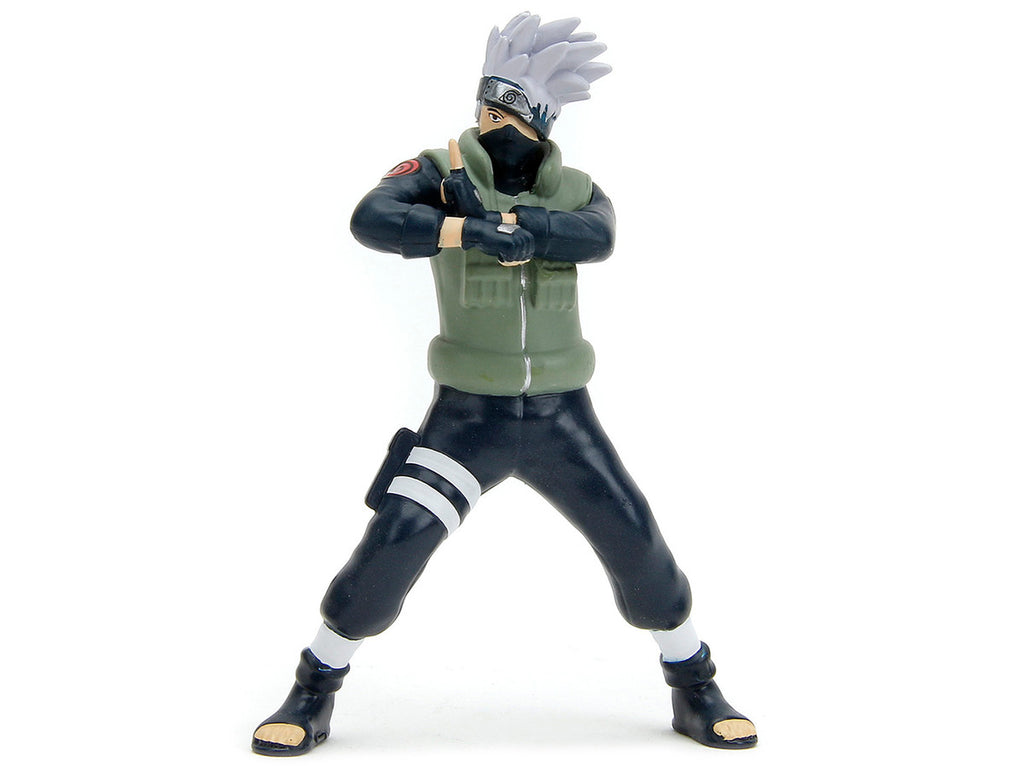 1993 Mazda RX-7 Dark Blue with Green Hood and Kakashi Hatake Diecast Figure "Naruto Shippuden" (2009-2017) TV Series "Anime Hollywood Rides" Series 1/24 Diecast Model Car by Jada-4