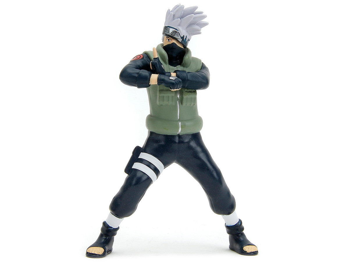 1993 Mazda RX-7 Dark Blue with Green Hood and Kakashi Hatake Diecast Figure "Naruto Shippuden" (2009-2017) TV Series "Anime Hollywood Rides" Series 1/24 Diecast Model Car by Jada-4