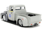 1956 Ford F-100 Pickup Truck Tan and Gray Metallic and Guile Diecast Figure "Street Fighter" Video Game "Anime Hollywood Rides" Series 1/24 Diecast Model Car by Jada-3
