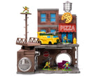 "Teenage Mutant Ninja Turtles" Turtle Lair Diorama Set with Figures and Party Wagon "Nano Scene" Series Model by Jada
