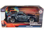 D.K.'s Nissan 350Z Gray and Black with Graphics "Fast & Furious" Movie 1/24 Diecast Model Car by Jada