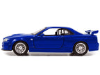 Brian's Nissan Skyline GT-R R34 Blue "Fast & Furious" Movie 1/32 Diecast Car Model by Jada-1