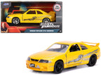 Leon's Nissan Skyline GT-R (BCNR33) Yellow Metallic with Graphics "Fast & Furious" Series 1/32 Diecast Model Car by Jada-2