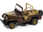 Jeep CJ-5 Mocha Brown Metallic with Golden Eagle Graphics "Classic Gold Collection" Series Limited Edition to 7418 pieces Worldwide 1/64 Diecast Model Car by Johnny Lightning-2