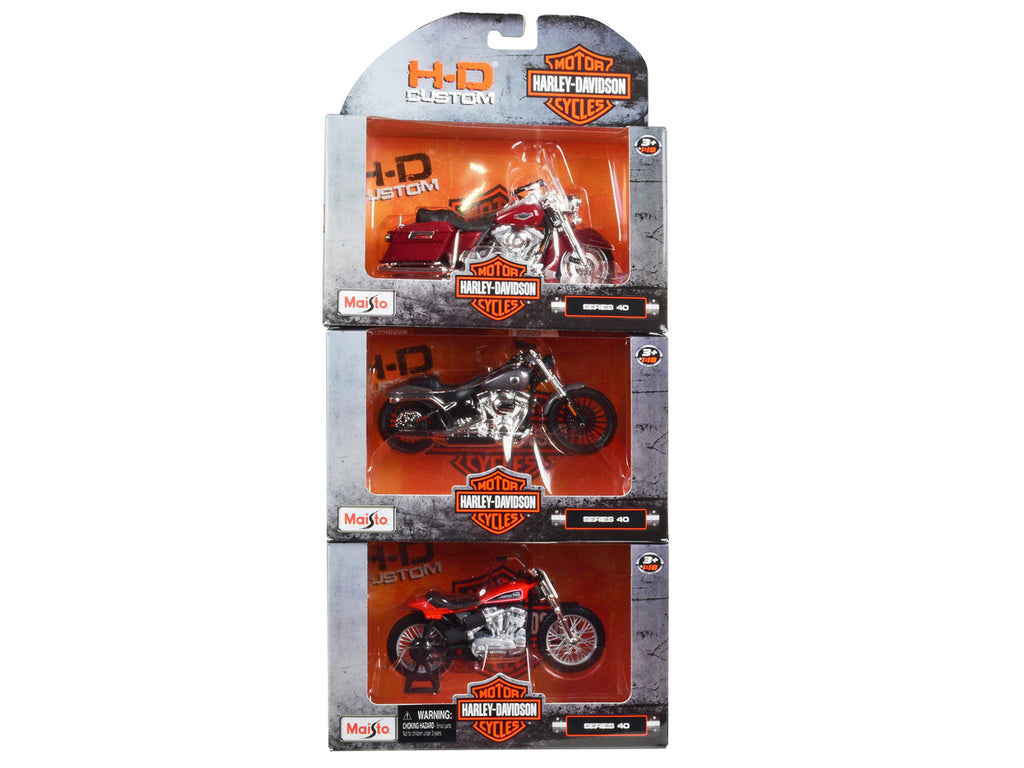 Harley-Davidson Motorcycles 6 piece Set Series 40 1/18 Diecast Models by Maisto-1