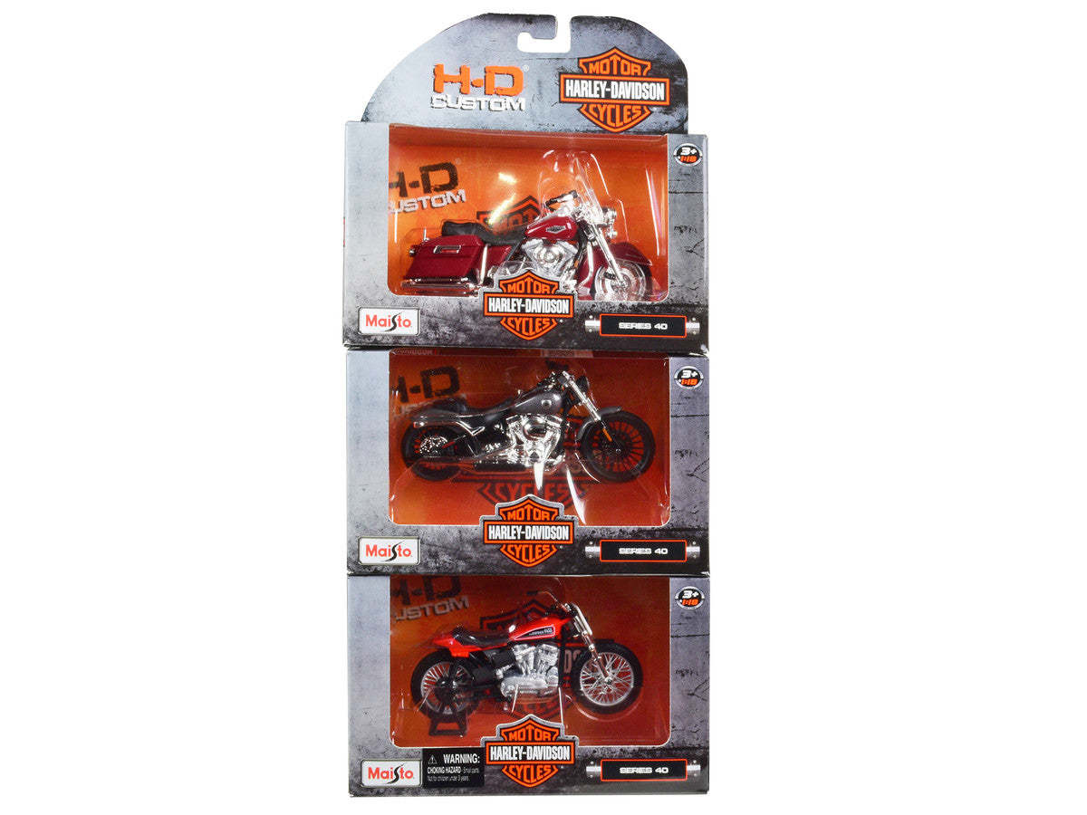 Harley-Davidson Motorcycles 6 piece Set Series 40 1/18 Diecast Models by Maisto-1