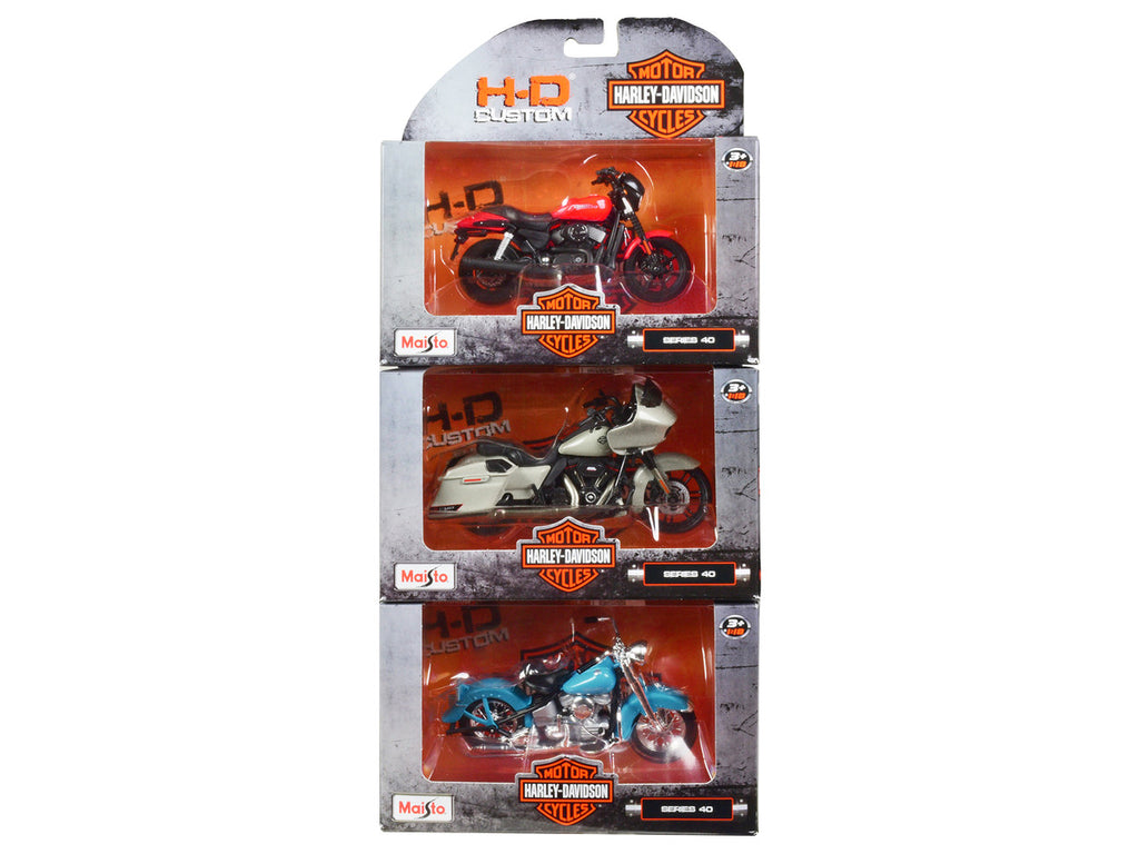 Harley-Davidson Motorcycles 6 piece Set Series 40 1/18 Diecast Models by Maisto-0