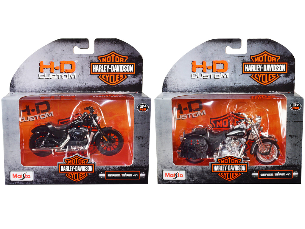 Harley-Davidson Motorcycles 6 piece Set Series 41 1/18 Diecast Models by Maisto