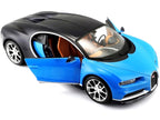 Bugatti Chiron Blue and Dark Blue 1/24 Diecast Model Car by Maisto-1
