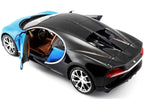 Bugatti Chiron Blue and Dark Blue 1/24 Diecast Model Car by Maisto-2