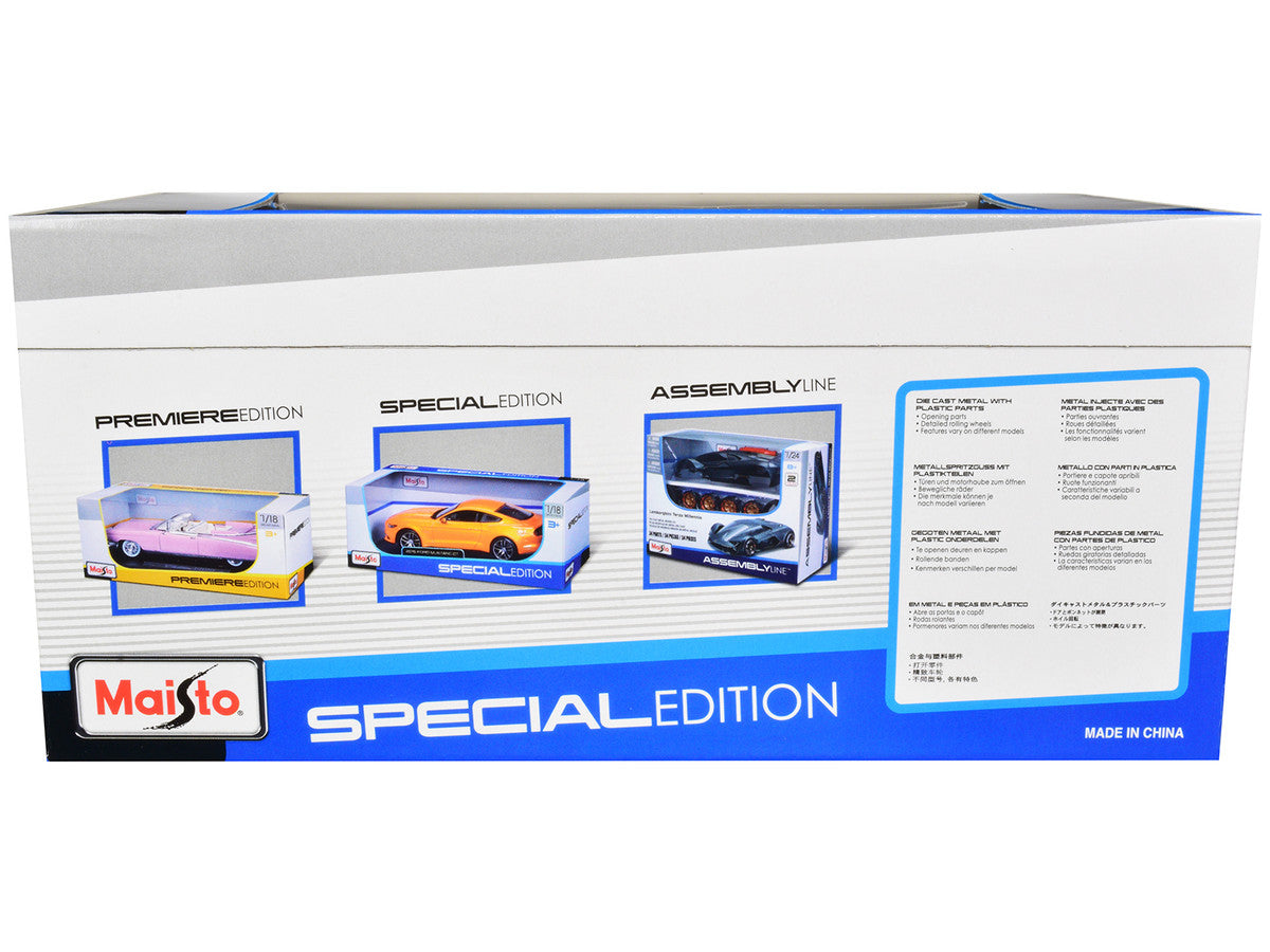 2017 Chevrolet Camaro SS Gray Metallic with Orange Stripes "50th Anniversary" "Special Edition" Series 1/18 Diecast Model Car by Maisto-2