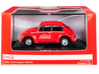1966 Volkswagen Beetle "Coca-Cola" Red 1/72 Diecast Model Car by Motorcity Classics-2