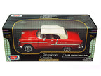 1955 Chevrolet Bel Air Convertible Soft Top Red 1/18 Diecast Car Model by Motormax-2