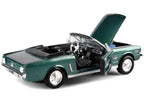 1964 1/2 Ford Mustang Convertible Green Metallic 1/24 Diecast Model Car by Motormax-1