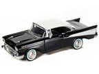 1957 Chevrolet Bel Air Black with White Top 1/24 Diecast Model Car by Motormax-1