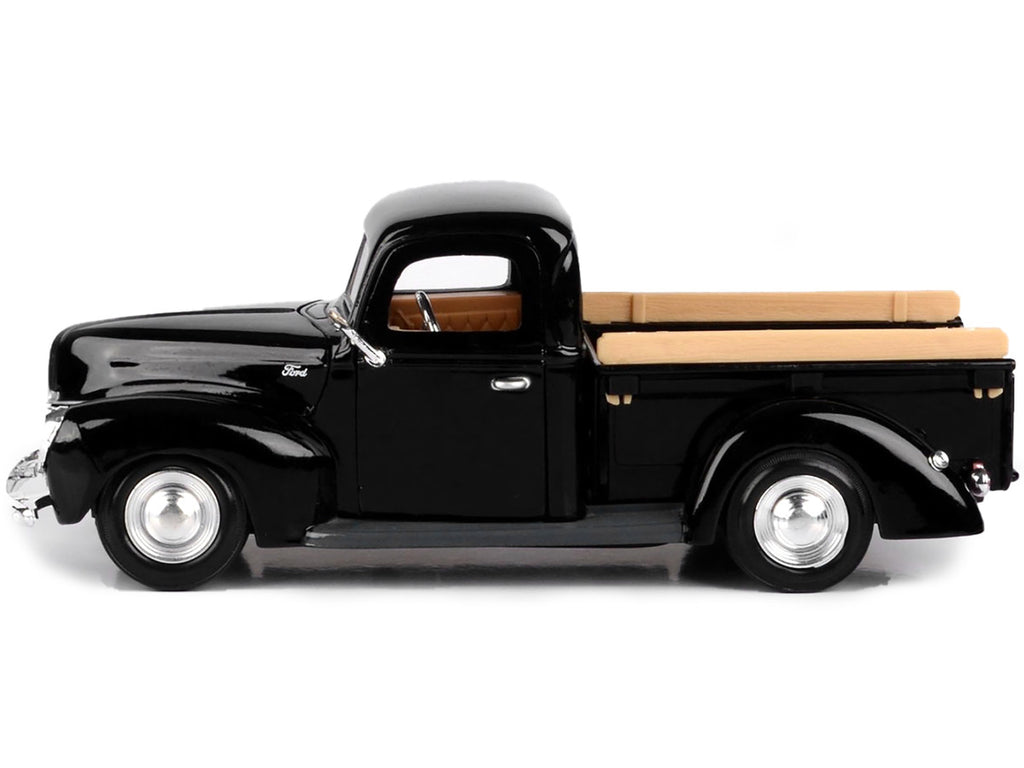 1940 Ford Pickup Truck Black 1/24 Diecast Model Car by Motormax-0