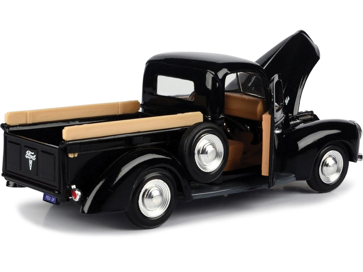 1940 Ford Pickup Truck Black 1/24 Diecast Model Car by Motormax-1
