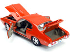 1969 Pontiac GTO Judge Orange with Stripes 1/24 Diecast Model Car by Motormax-2