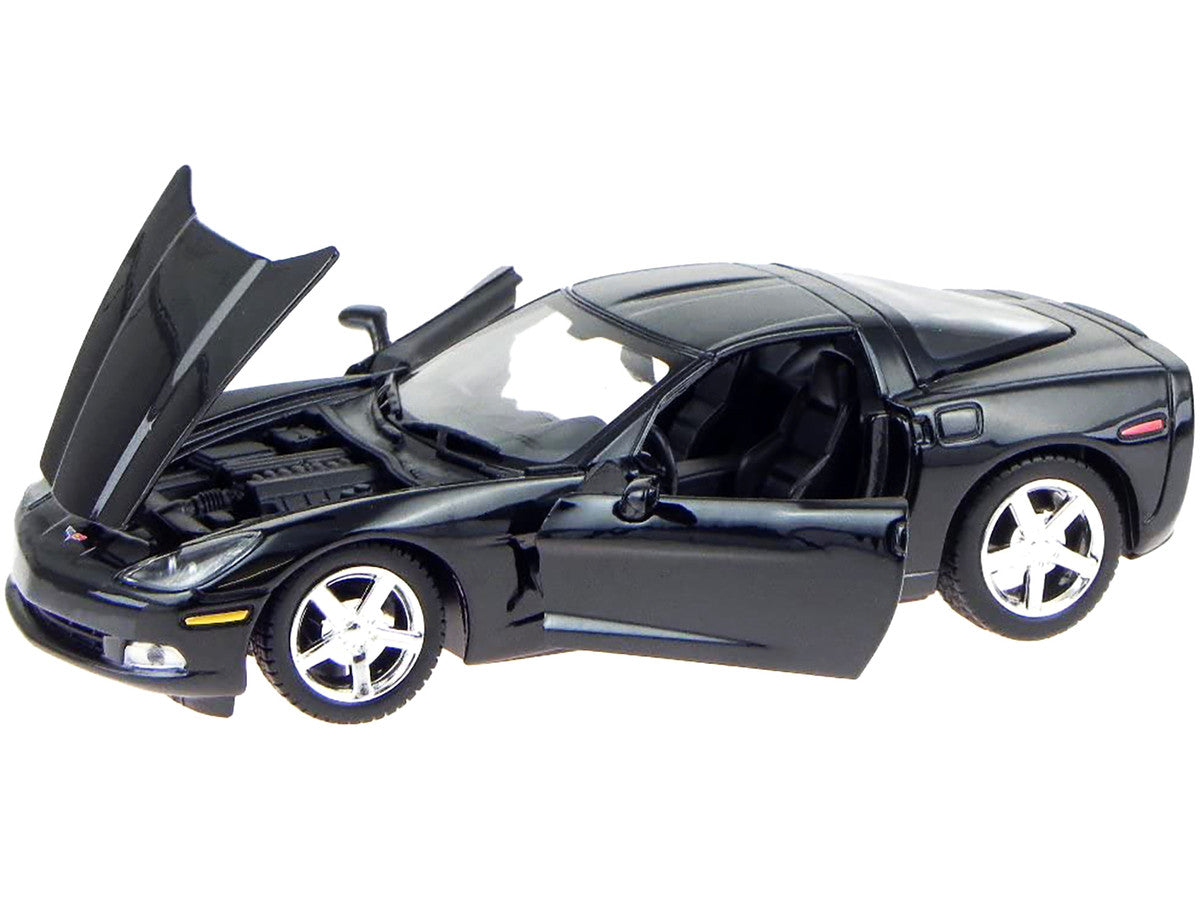 2005 Chevrolet Corvette C6 Coupe Black 1/24 Diecast Model Car by Motormax-2