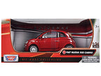 Fiat 500 Nuova Cabrio Red 1/24 Diecast Model Car by Motormax-2