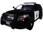 2015 Ford Interceptor Police Utility "California Highway Patrol" (CHP) Black and White 1/24 Diecast Model Car by Motormax-1