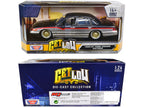 1993-1997 Ford Crown Victoria Lowrider Black Metallic and Silver with Red Stripes "Get Low" Series 1/24 Diecast Model Car by Motormax-2