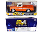 1966 Chevrolet C10 Fleetside Pickup Truck Lowrider Orange Metallic with White Top "Get Low" Series 1/24 Diecast Model Car by Motormax-2