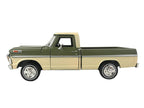 1969 Ford F-100 Pickup Truck Light Green and Cream 1/24 Diecast Model Car by Motormax-1