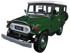 Toyota FJ40 Dark Green with White Top 1/24 Diecast Model Car by Motormax-1