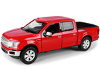 2019 Ford F-150 Lariat Crew Cab Pickup Truck Red 1/24-1/27 Diecast Model Car by Motormax-2