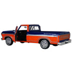 1979 Ford F-150 Custom Pickup Truck "Gulf" Dark Blue and Orange 1/24 Diecast Model Car by Motormax-2