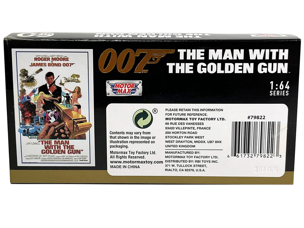 1974 AMC Hornet Red with White Stripes James Bond 007 "The Man with the Golden Gun" (1974) Movie with Display 1/64 Diecast Model Car by Motormax-1