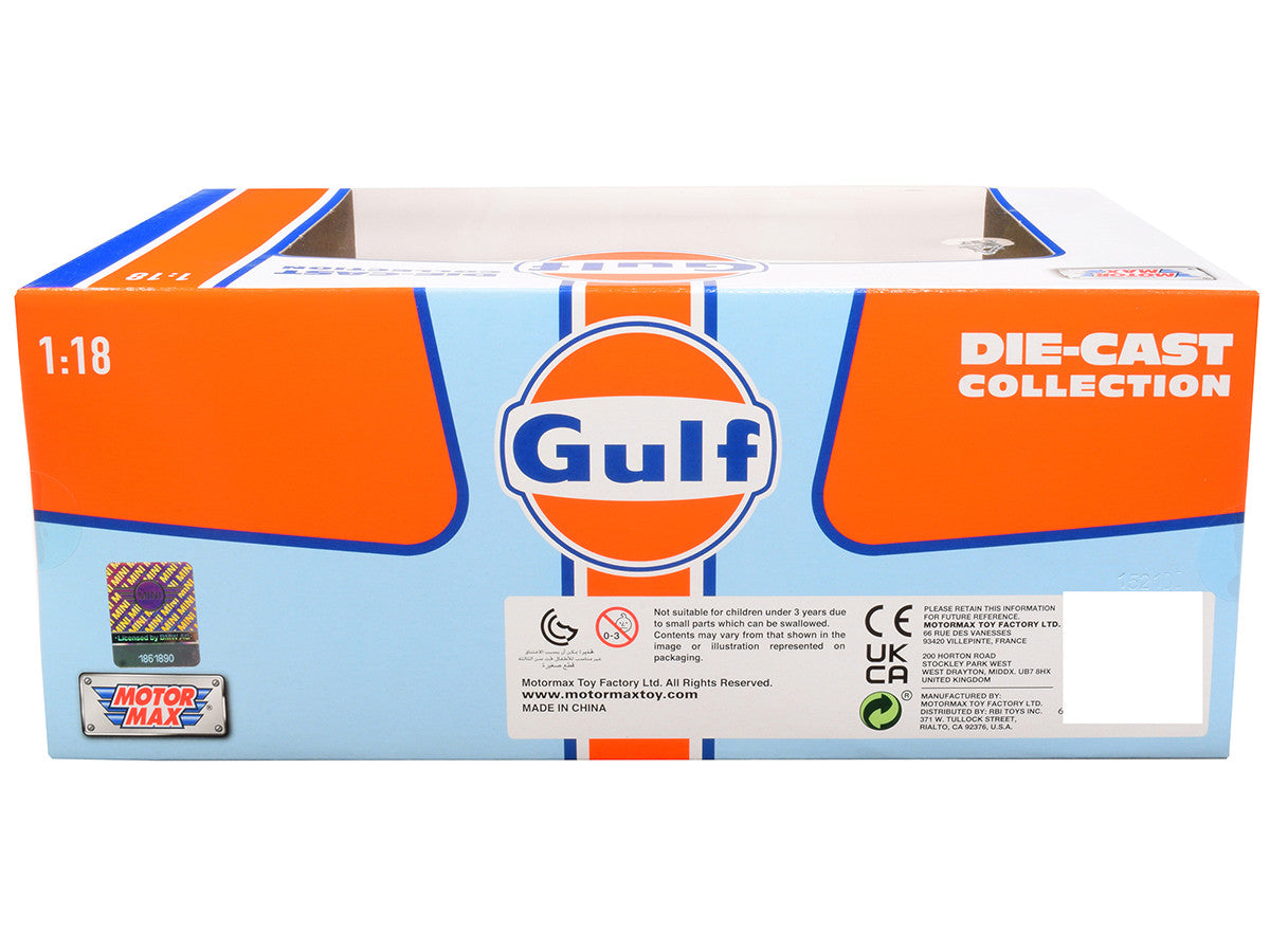 1978 Ford Bronco Light Blue and Orange "Gulf Oil" "Gulf Die-Cast Collection" 1/24 Diecast Model Car by Motormax-1