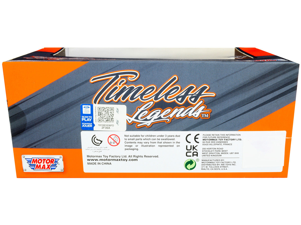 1978 Ford Bronco Custom Red and White "Timeless Legends" Series 1/24 Diecast Model Car by Motormax-0